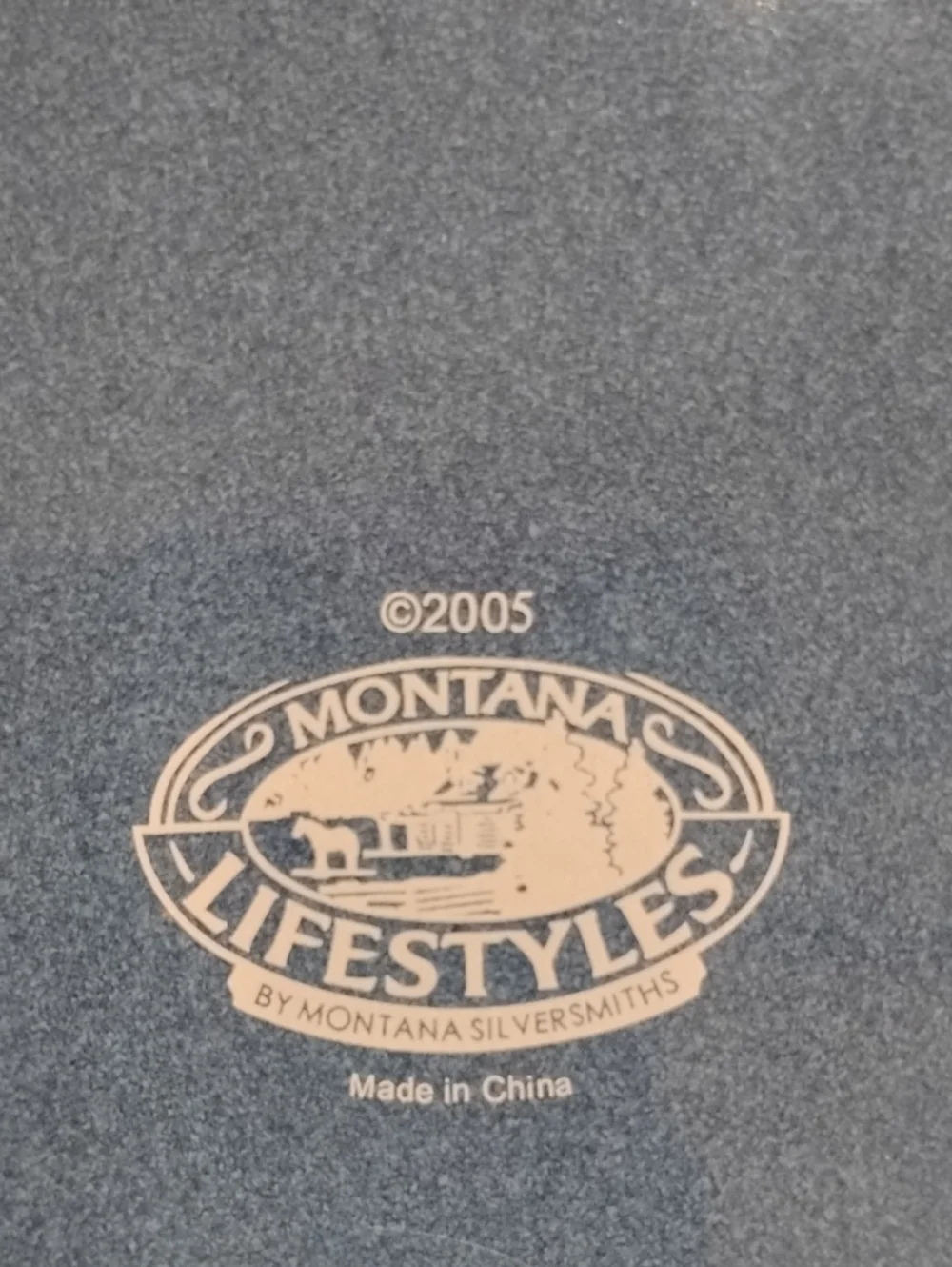 VTG 4pc Montana Lifestyles Iron Star Salad Plates Blue Dinnerware Discontinued